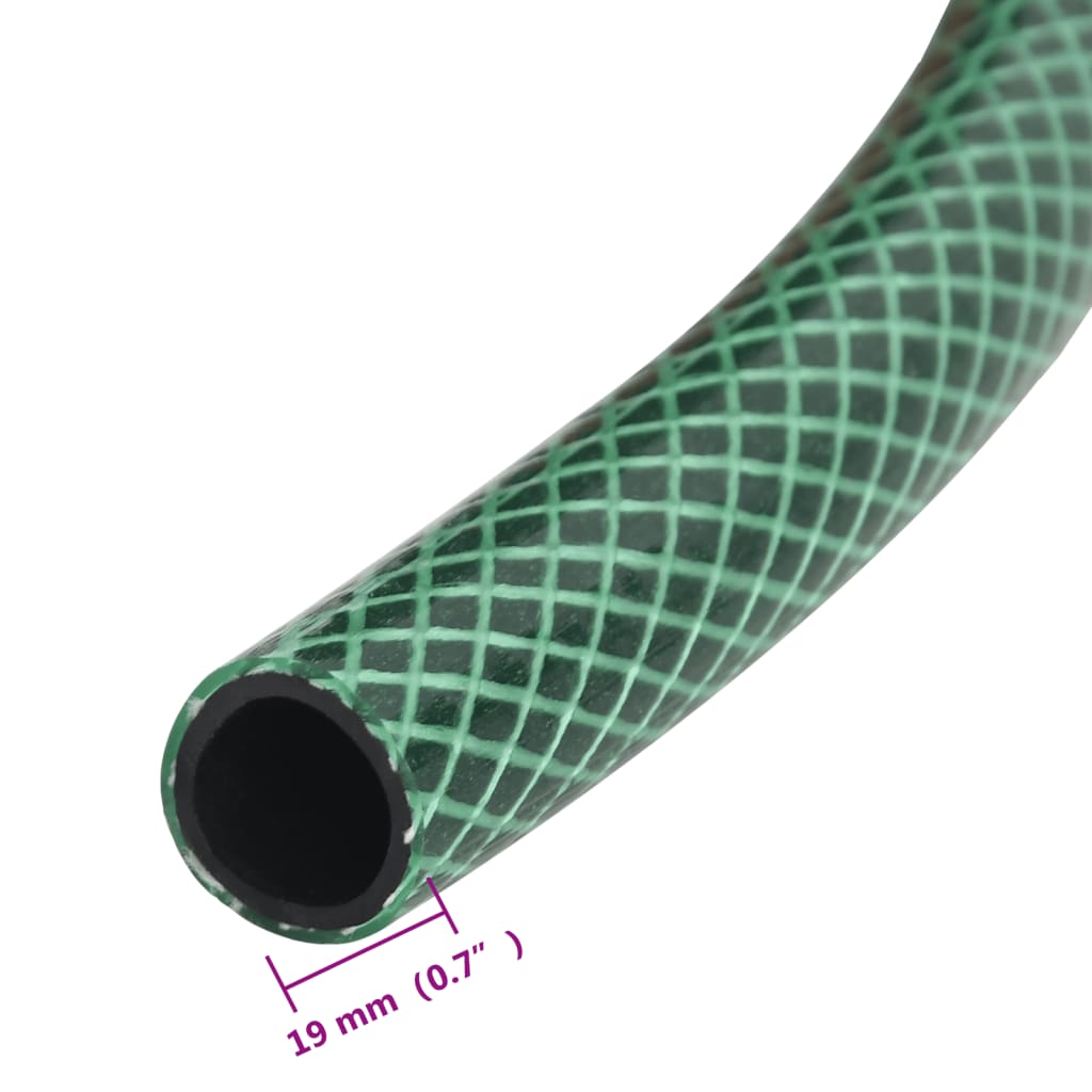 vidaXL Tuyau d'arrosage vert 0,75" 10 m PVC