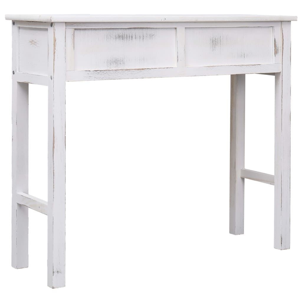 vidaXL Table console Blanc antique 90 x 30 x 77 cm Bois