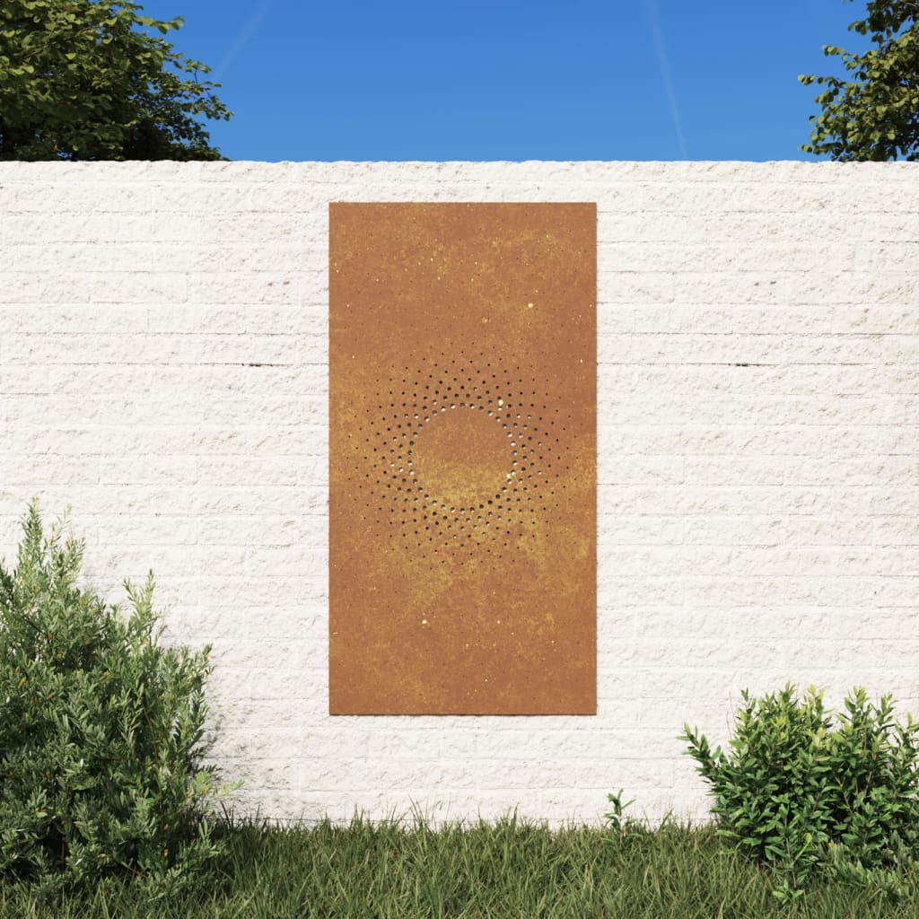 vidaXL Décoration murale jardin 105x55cm acier corten design du soleil