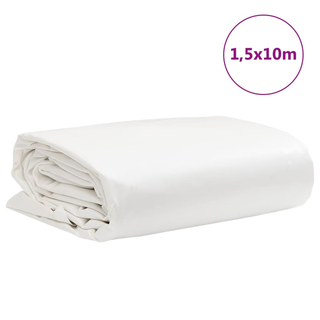 vidaXL Bâche blanc 1,5x10 m 650 g/m²