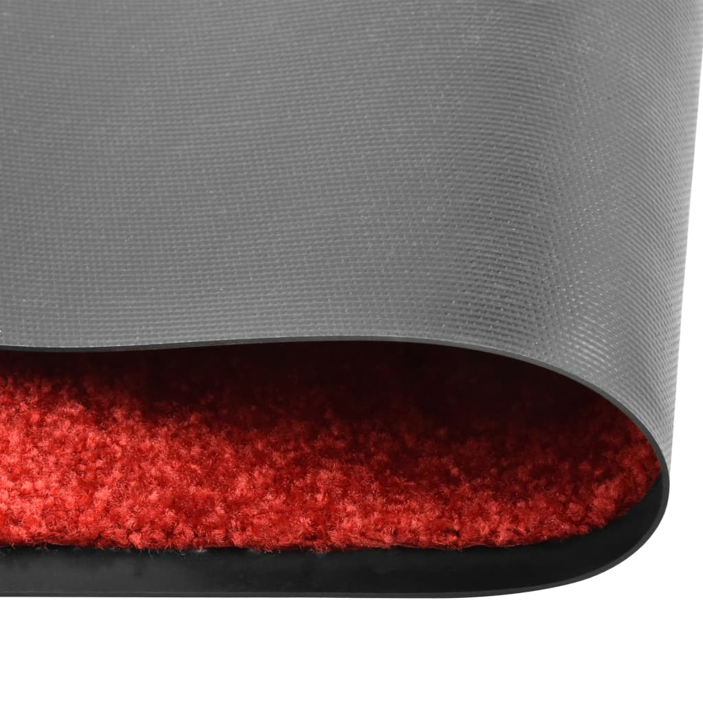 vidaXL Paillasson lavable Rouge 60x180 cm