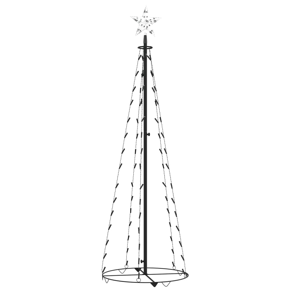 vidaXL Sapin de Noël cône 84 LED blanc froid Décoration 50x150 cm