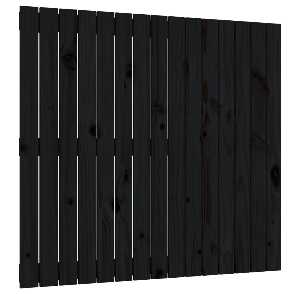 vidaXL Tête de lit murale Noir 95,5x3x90 cm Bois massif de pin