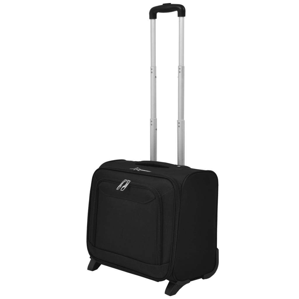 VidaXL Valise De Vol Portable Rigide Noire 54x41,5x29 Cm - PP Résistant Avec Mousse Et Valve De Pression