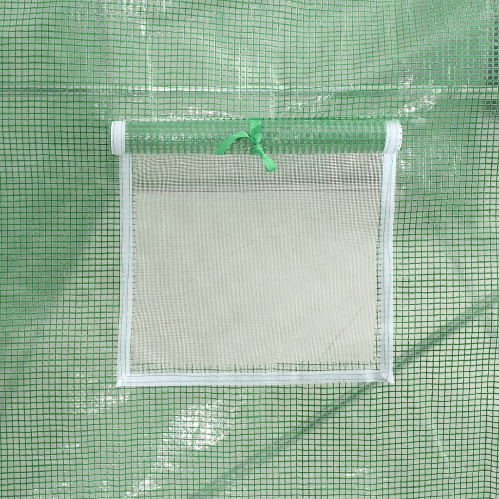 vidaXL Serre avec cadre en acier vert 6 m² 3x2x2 m