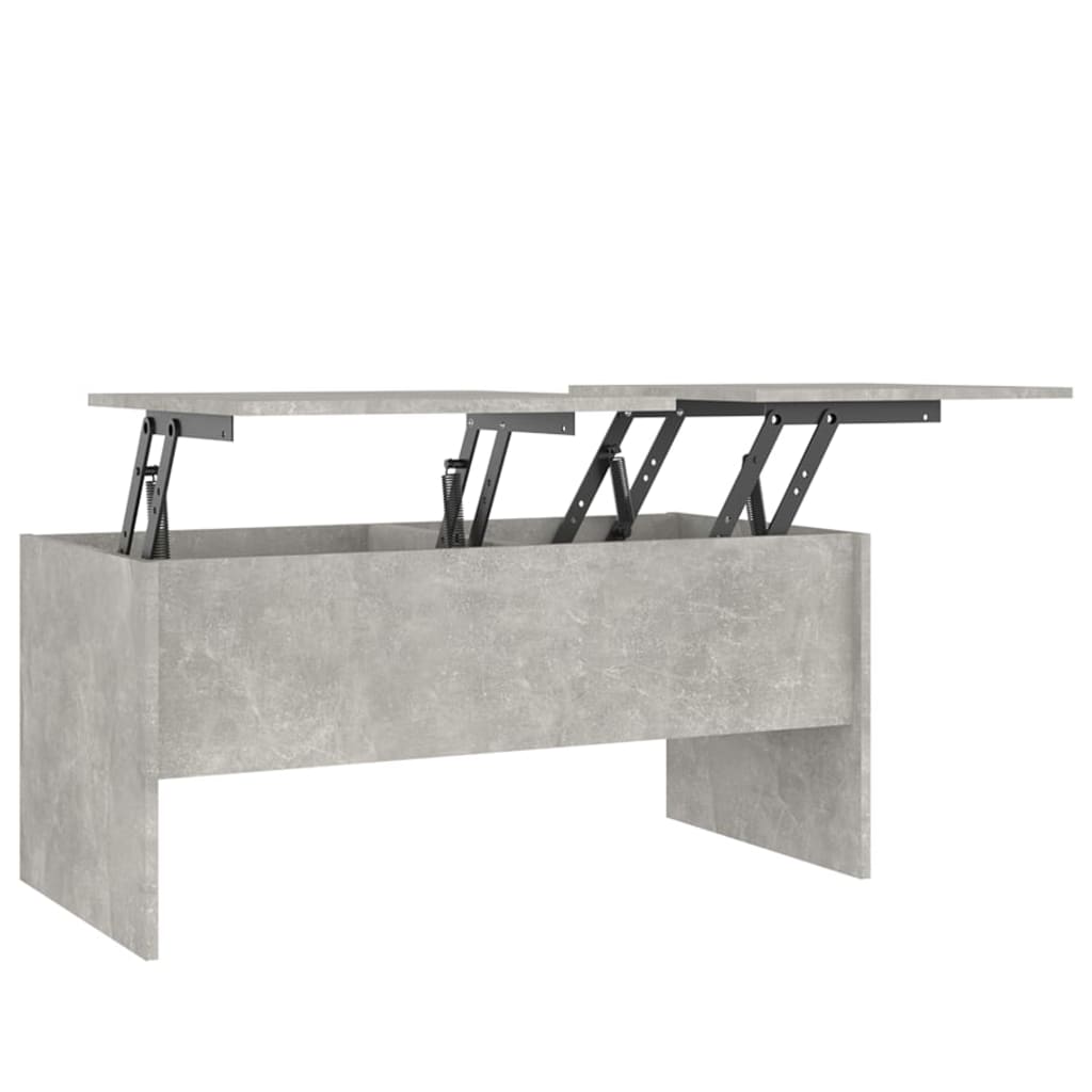 vidaXL Table basse Gris béton 102x50,5x46,5 cm Bois d'ingénierie