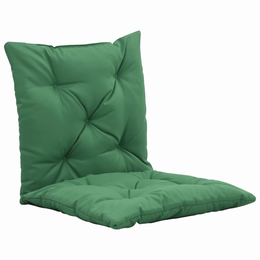 vidaXL Coussins de chaise pivotante 2 pcs Vert 50 cm