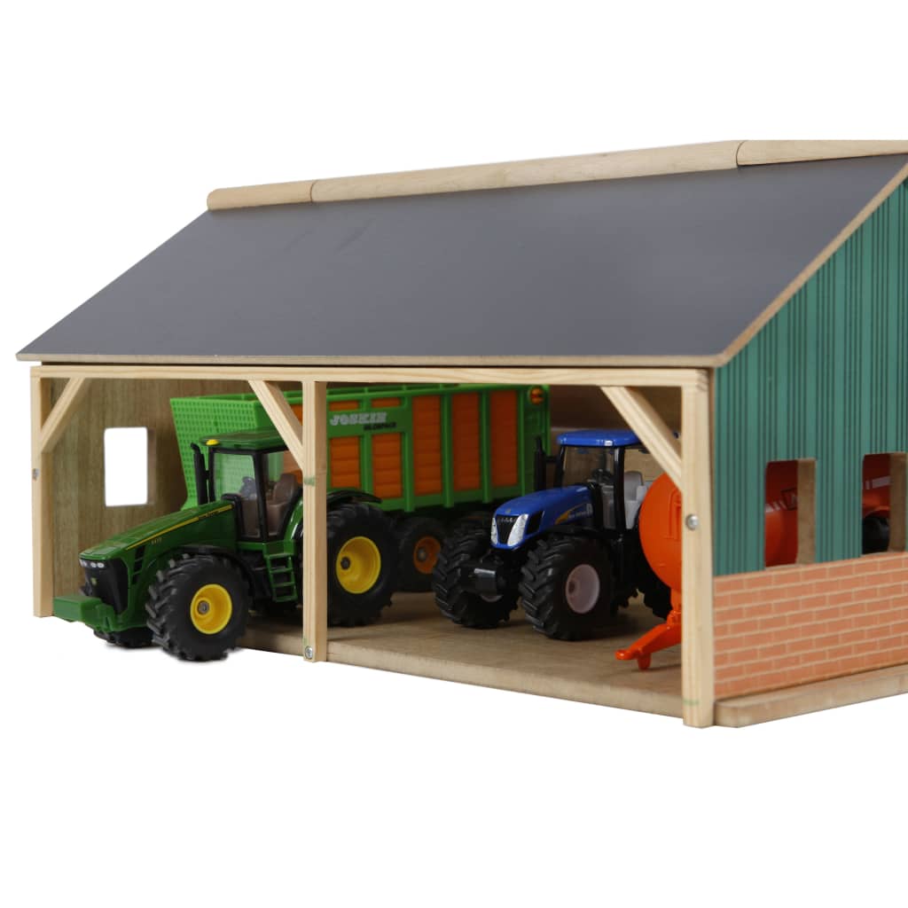 Kids Globe Hangar de ferme pour tracteurs jouets 1:50