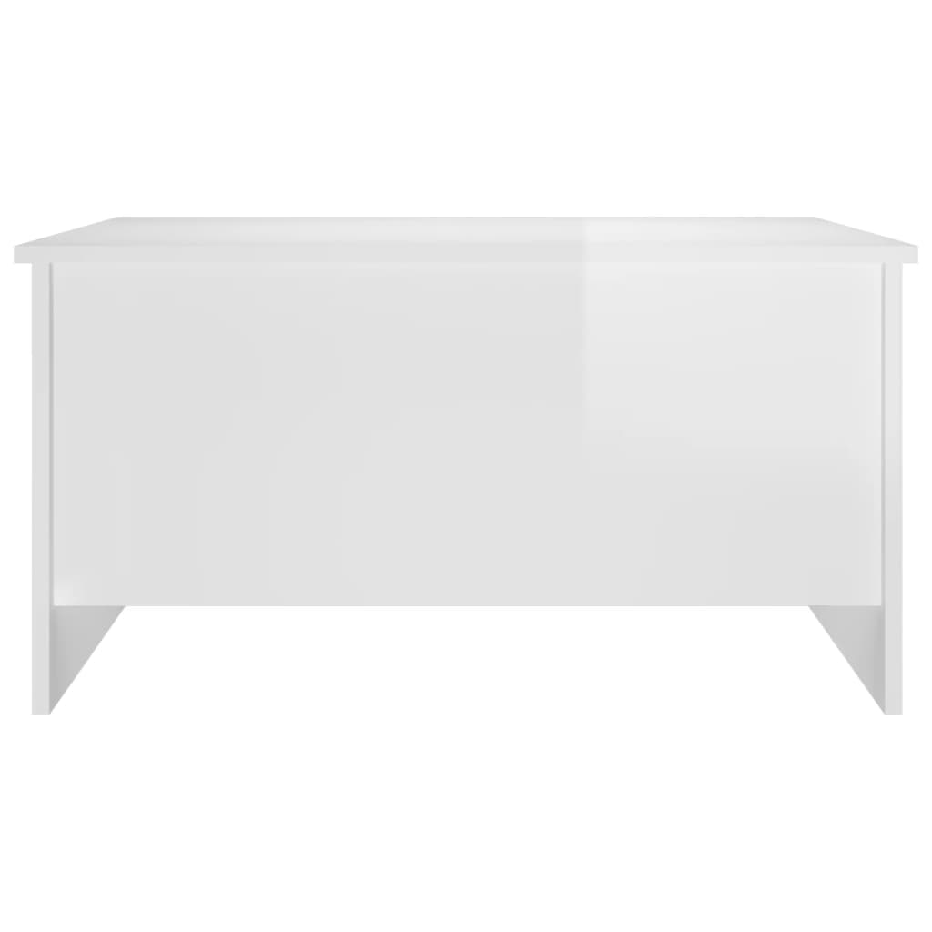 vidaXL Table basse Blanc brillant 80x55,5x41,5 cm Bois d'ingénierie