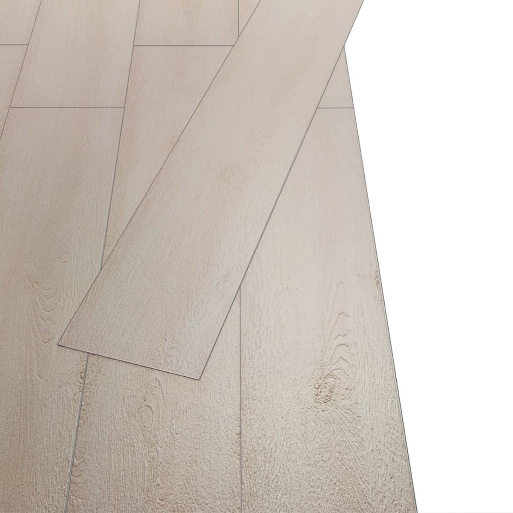 vidaXL Planches de plancher PVC Non auto-adhésif Chêne blanc classique