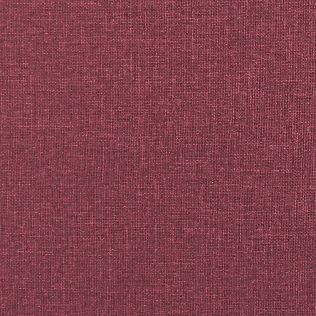 vidaXL Fauteuil avec repose-pied Rouge bordeaux 60 cm Tissu