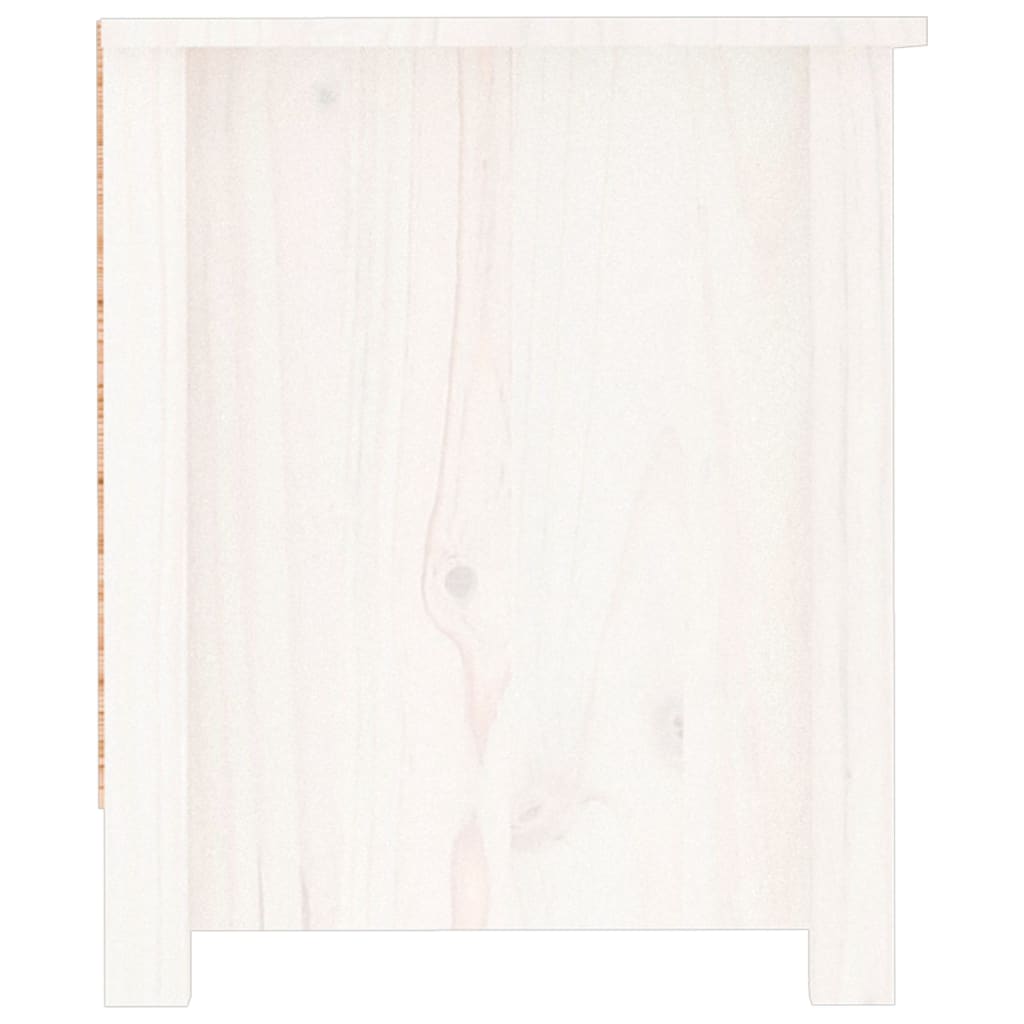 Banc à Chaussures En Bois De Pin Massif Blanc - 110x38x45,5 Cm, Meuble VidaXL Neuf