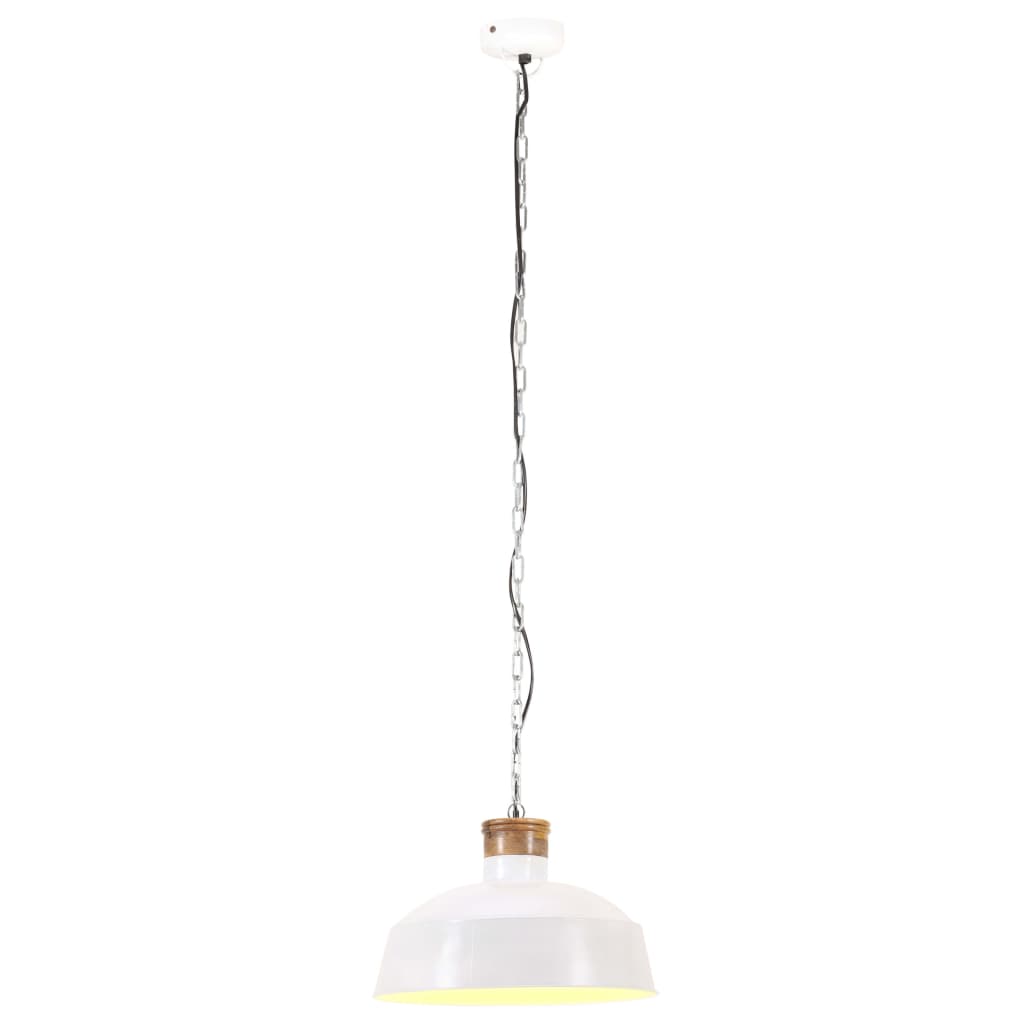 vidaXL Lampe suspendue industrielle 32 cm Blanc E27