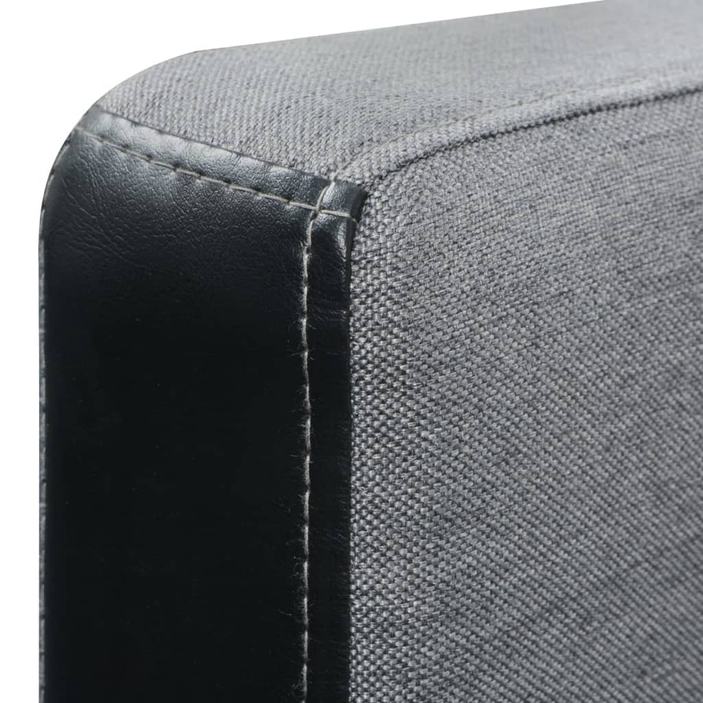 vidaXL Canapé-lit en forme de L tissu noir et gris