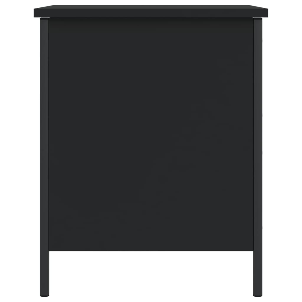 vidaXL Banc de rangement noir 40x42,5x50 cm bois d'ingénierie