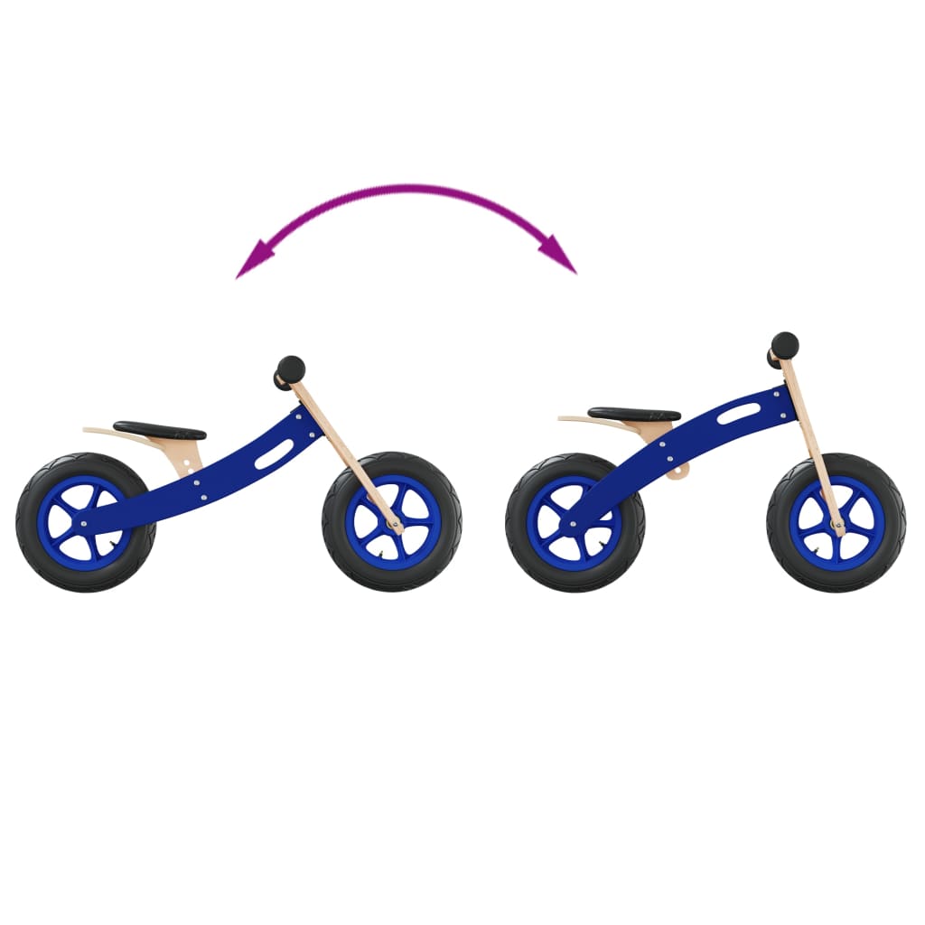 vidaXL Vélo d'équilibre pour enfants avec pneus pneumatiques bleu