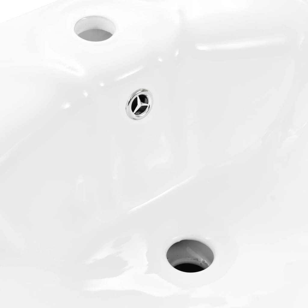 vidaXL Lavabo autoportant avec socle Céramique Blanc 580x510x200 mm