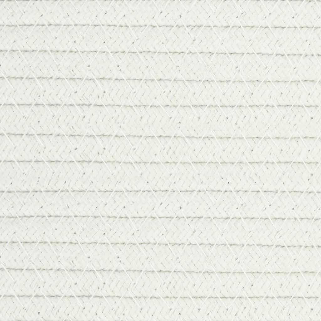 vidaXL Panier de rangement gris et blanc Ø40x25 cm coton