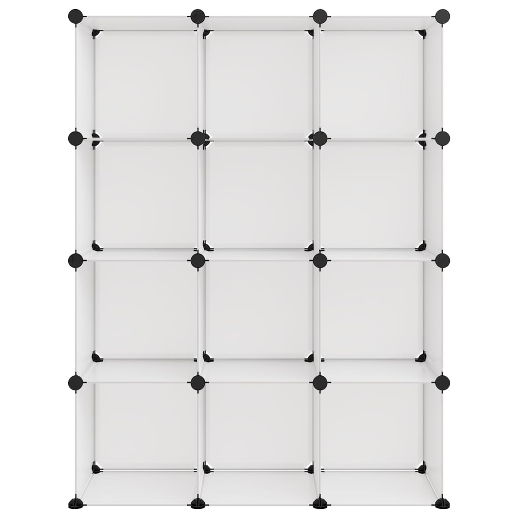 vidaXL Cubes de rangement 12 pcs Transparent PP
