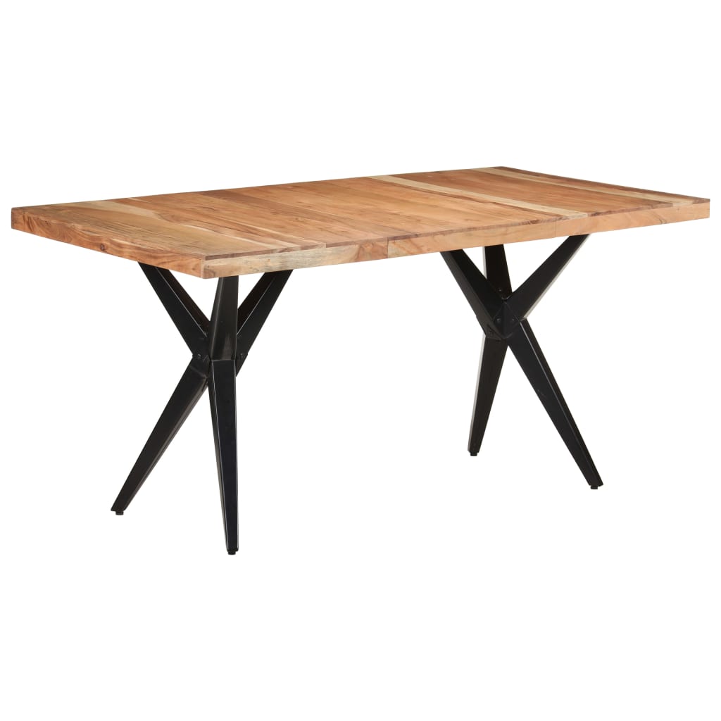vidaXL Table de salle à manger 160x80x76 cm Bois d'acacia solide