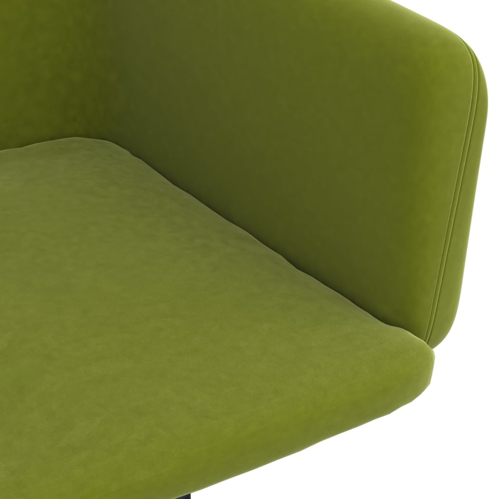 vidaXL Chaise pivotante de salle à manger Vert clair Velours