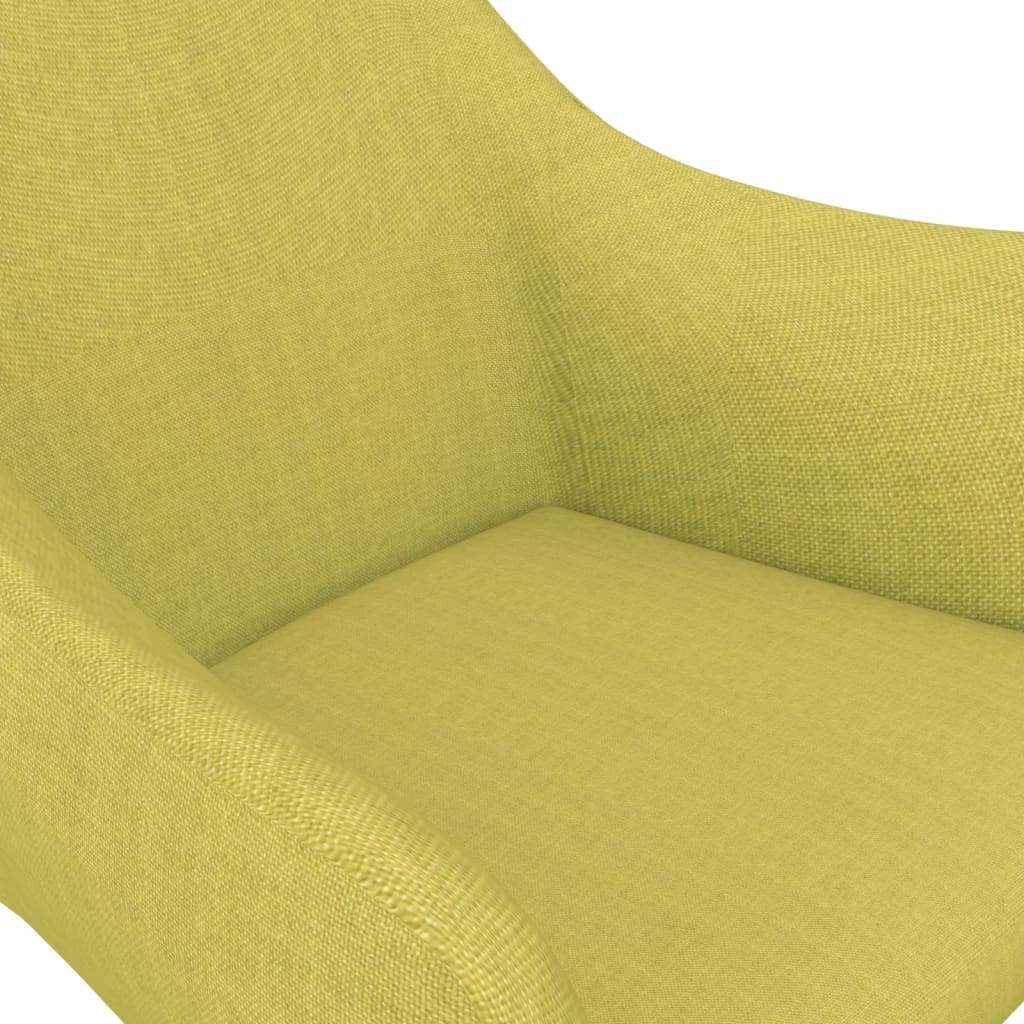 vidaXL Chaise pivotante de salle à manger Vert Tissu