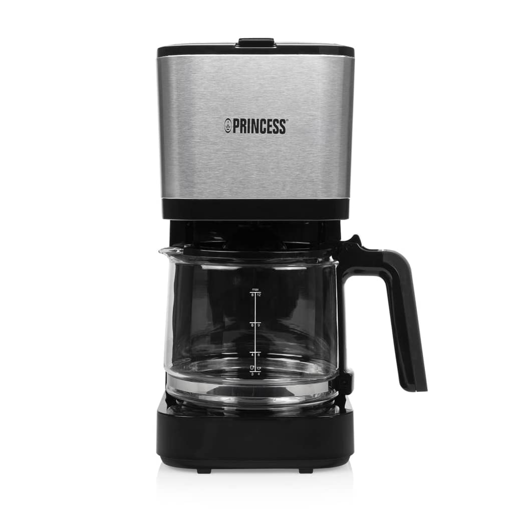 Princess Machine à café à filtre Compact 12 750W 1,25L Noir et argenté
