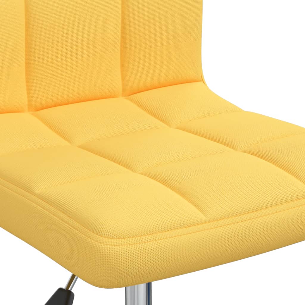 vidaXL Chaise pivotante de bureau Jaune moutarde Tissu