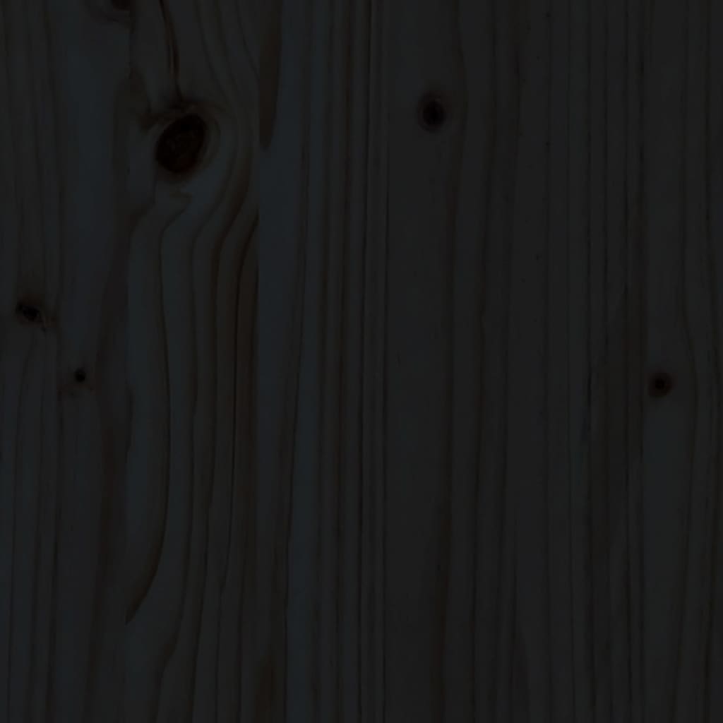 vidaXL Lit pour personne âgée noir 135x190 cm double bois massif pin