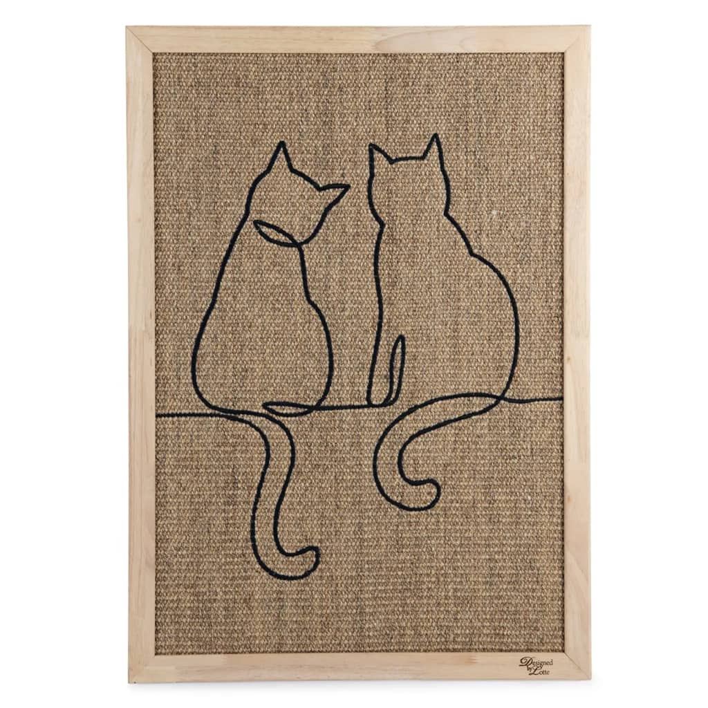 Designed by Lotte Panneau griffoir pour chats Poezels 70x50x2 cm Bois