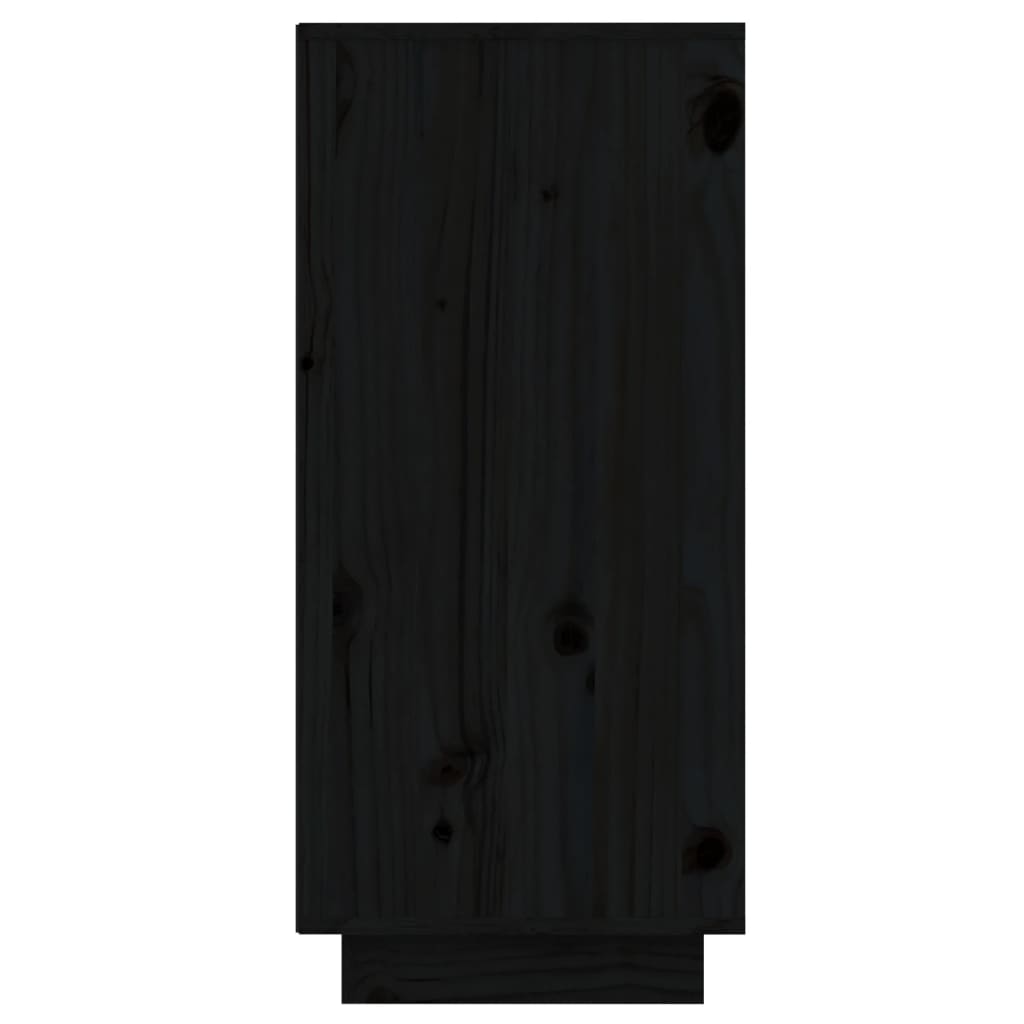vidaXL Buffet Noir 60x34x75 cm Bois massif de pin