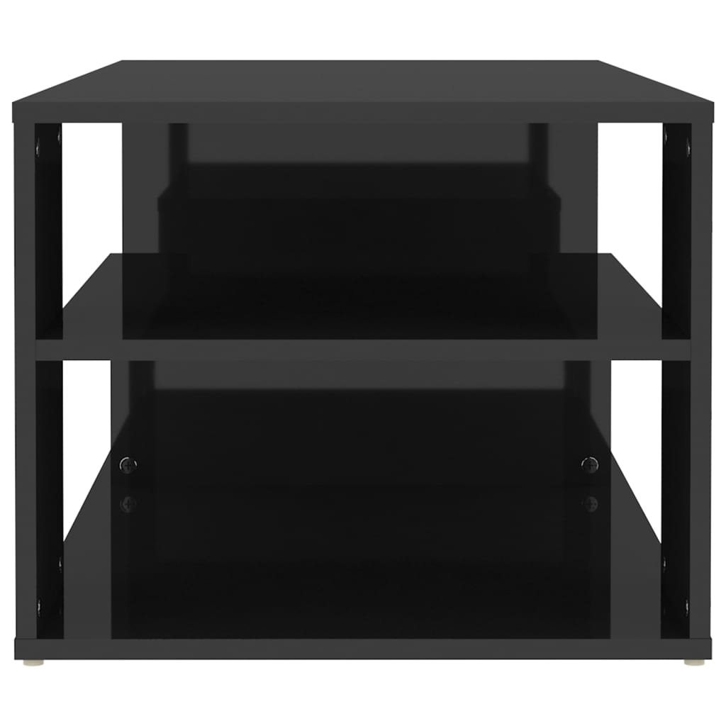 vidaXL Table basse Noir brillant 100x50x40 cm Aggloméré