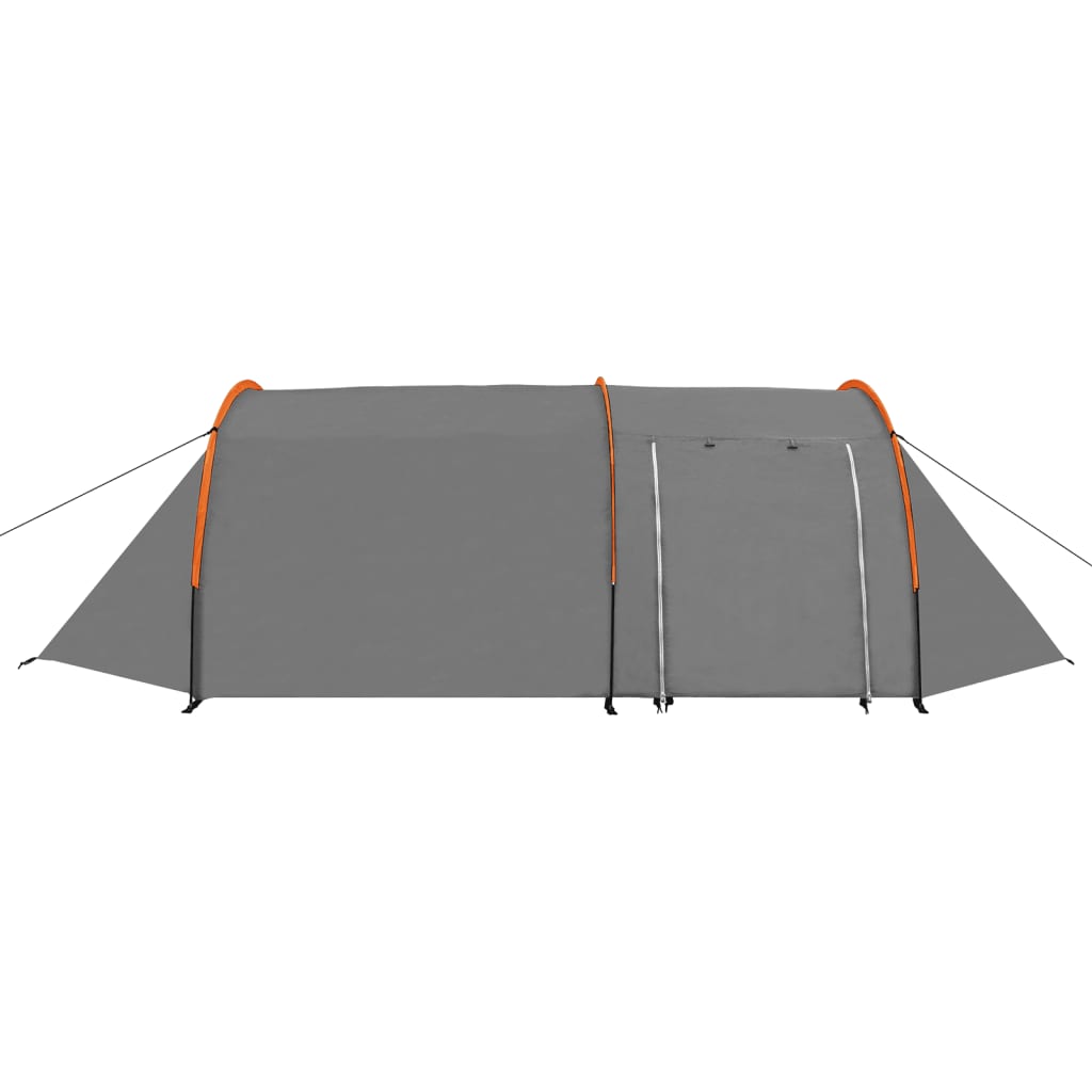 vidaXL Tente de camping pour 4 personnes gris et orange