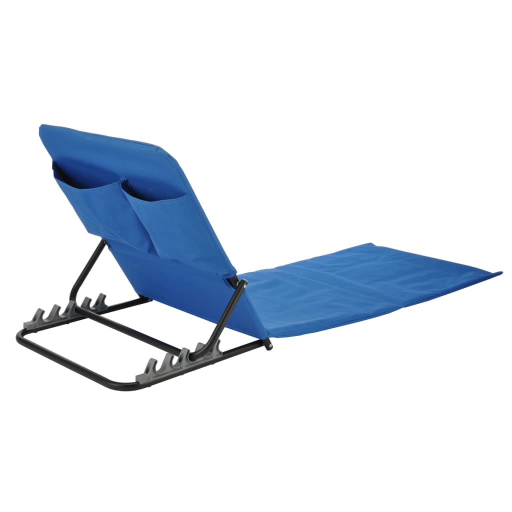 HI Chaise tapis de plage pliable PVC Bleu
