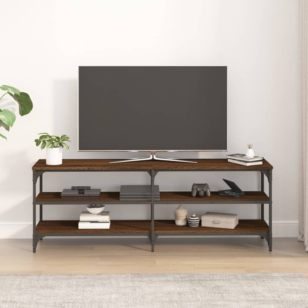 vidaXL Meuble TV chêne marron 140x30x50 cm bois d'ingénierie