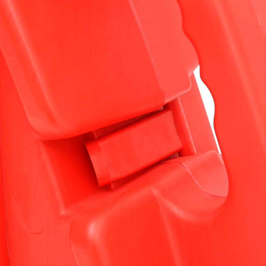 vidaXL Barrière de circulation pliable Rouge 210x50x105 cm