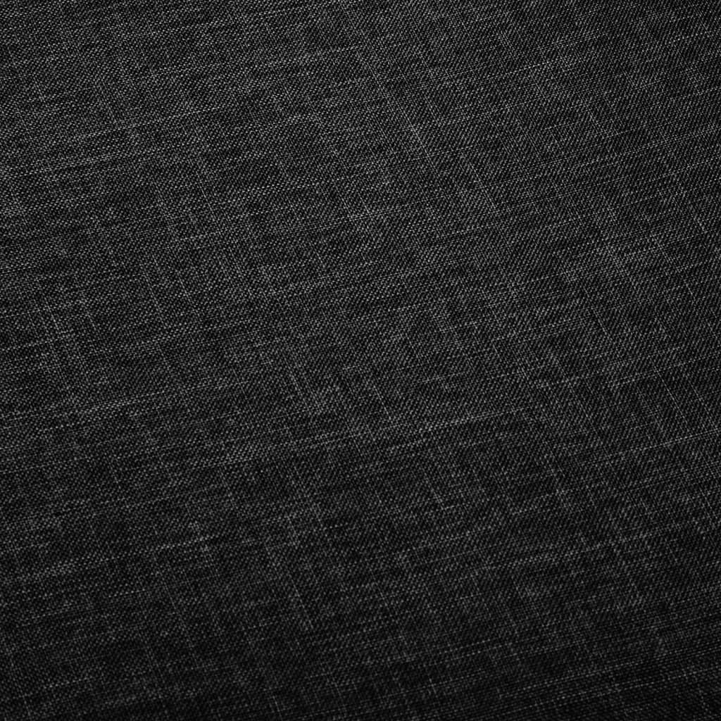 vidaXL Chaises pivotantes de salle à manger 2 pcs Noir Tissu