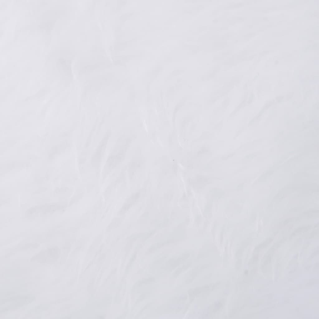 vidaXL Jupe de sapin de Noël Blanc 90 cm Fausse fourrure