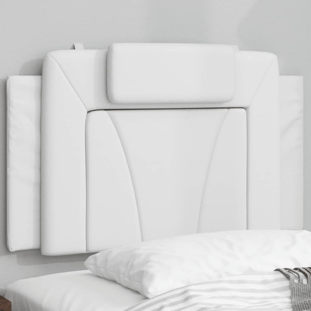 vidaXL Coussin de tête de lit blanc 90 cm similicuir