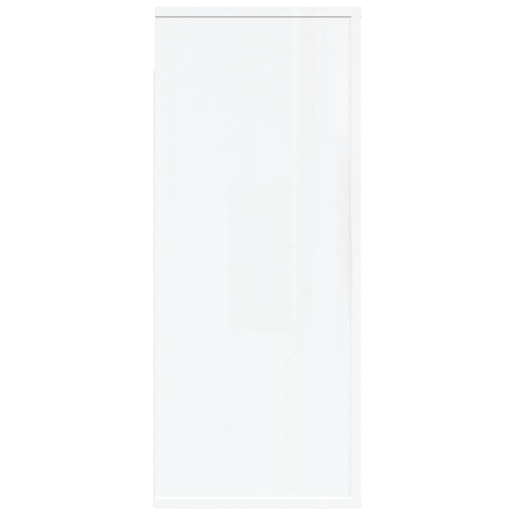 vidaXL Armoire murale Blanc brillant 80x33x80 cm Bois d'ingénierie