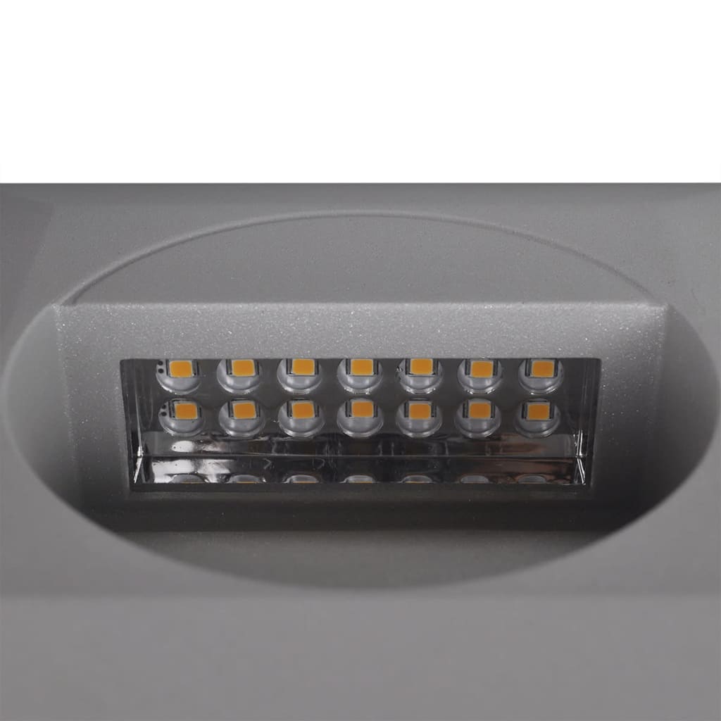 2 Luminaires LED Carrés encastrés pour escalier 126 x 126 x 65,5 mm