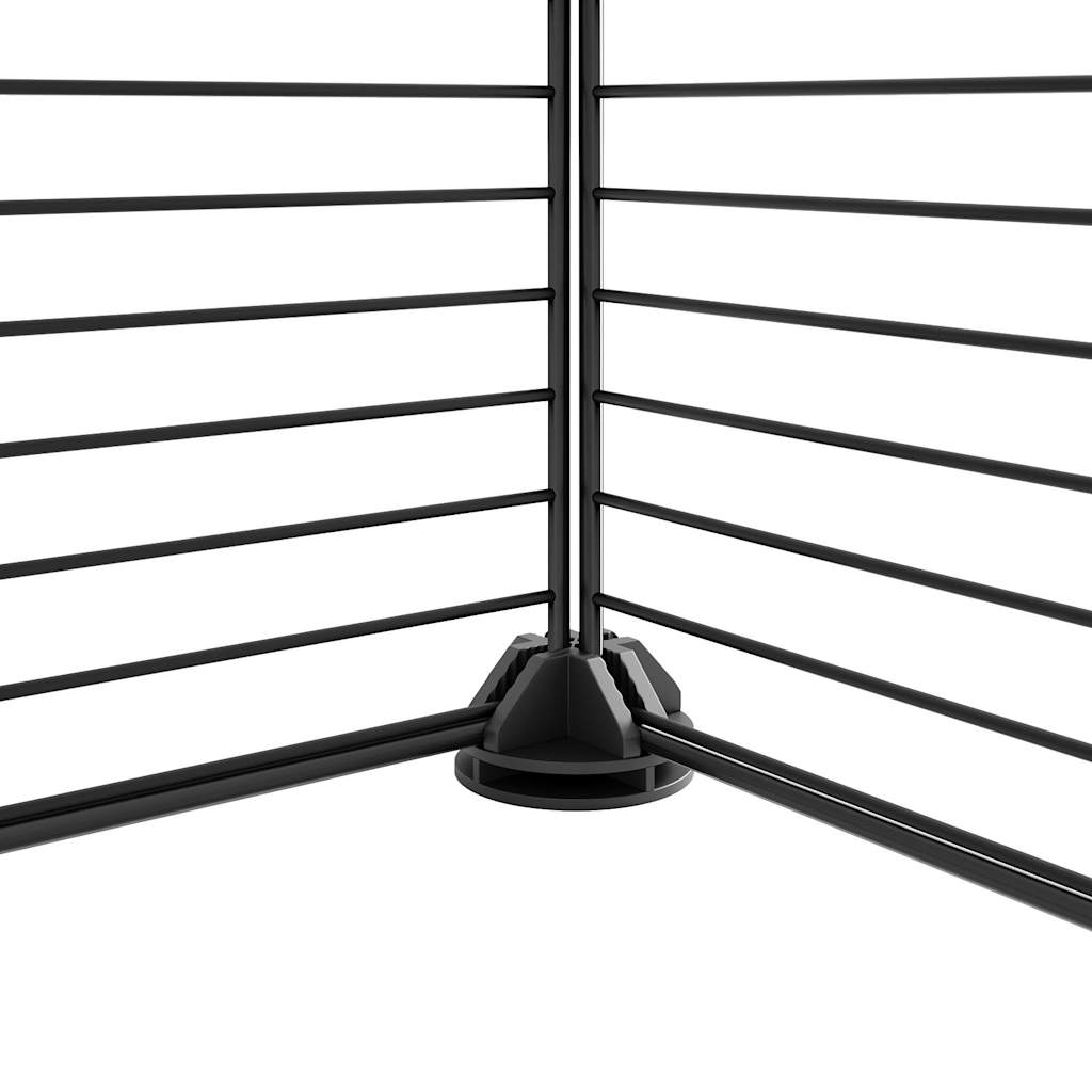 vidaXL Cage animaux de compagnie à 36 panneaux et porte Noir 35x35 cm