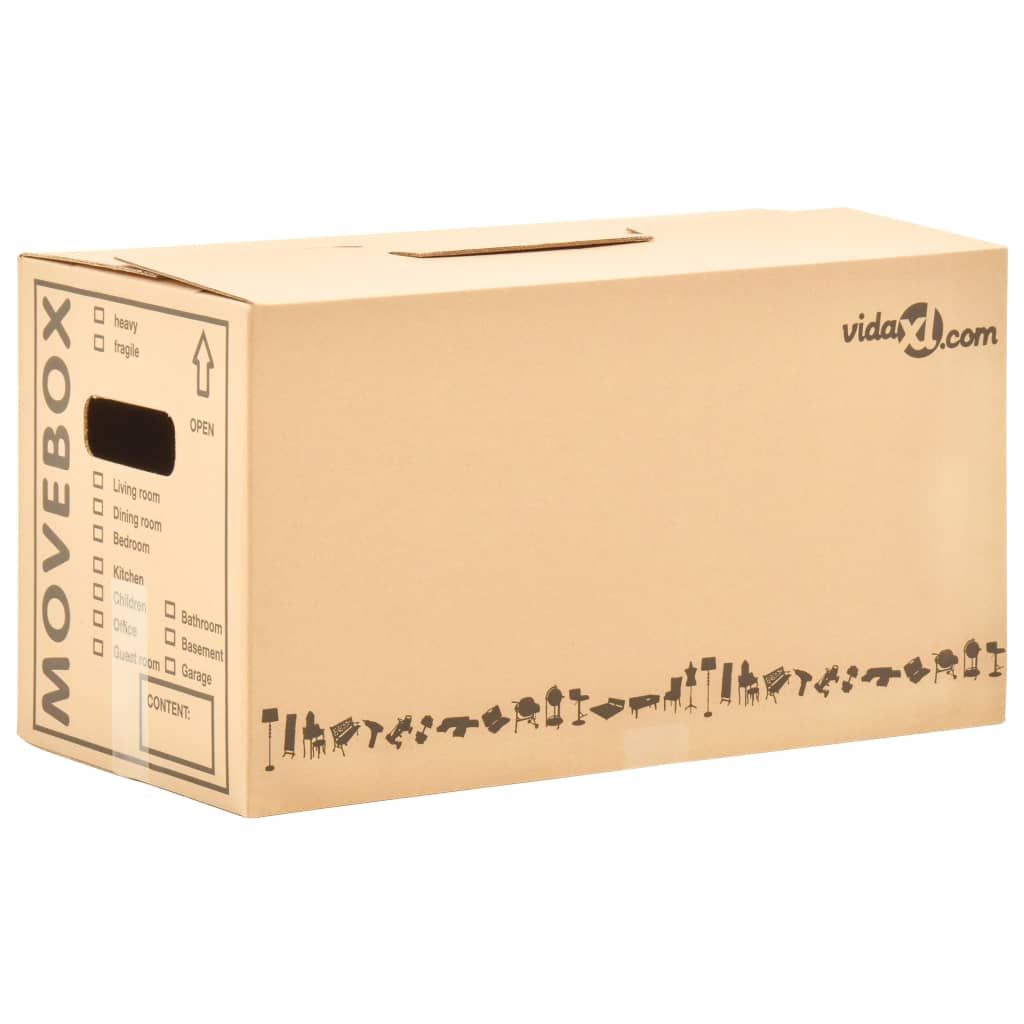 vidaXL Boîtes de déménagement Carton XXL 20 pcs 60x33x34 cm