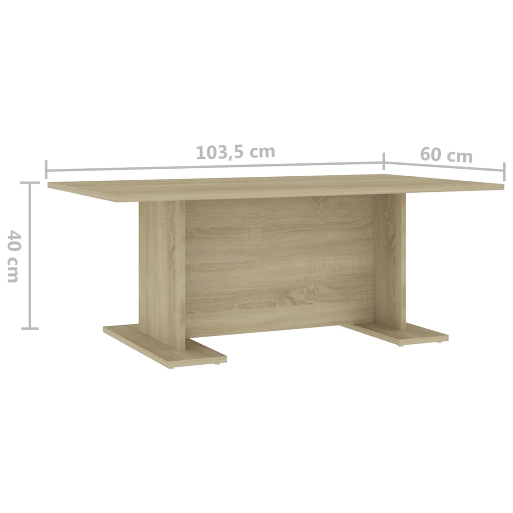vidaXL Table basse Chêne sonoma 103,5x60x40 cm Aggloméré