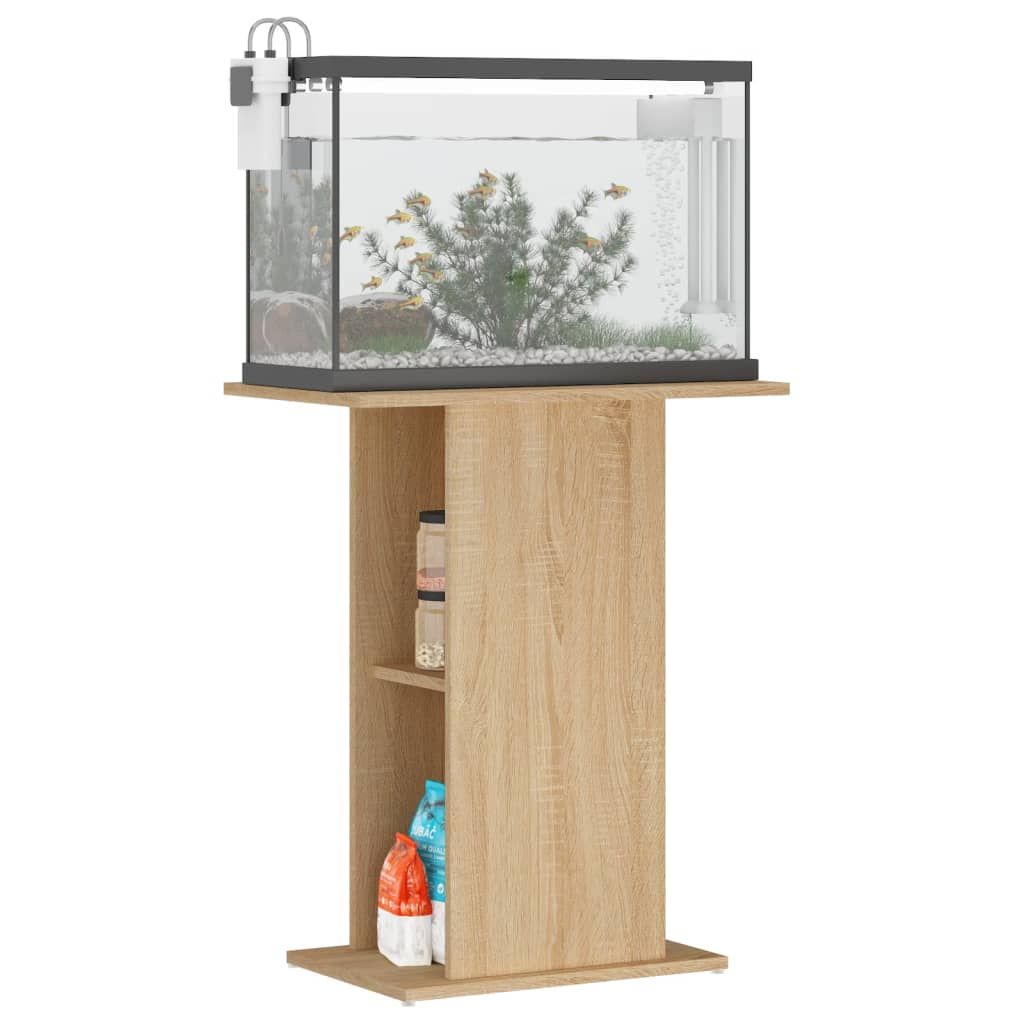 vidaXL Support pour aquarium chêne sonoma 60,5x36x72,5 cm