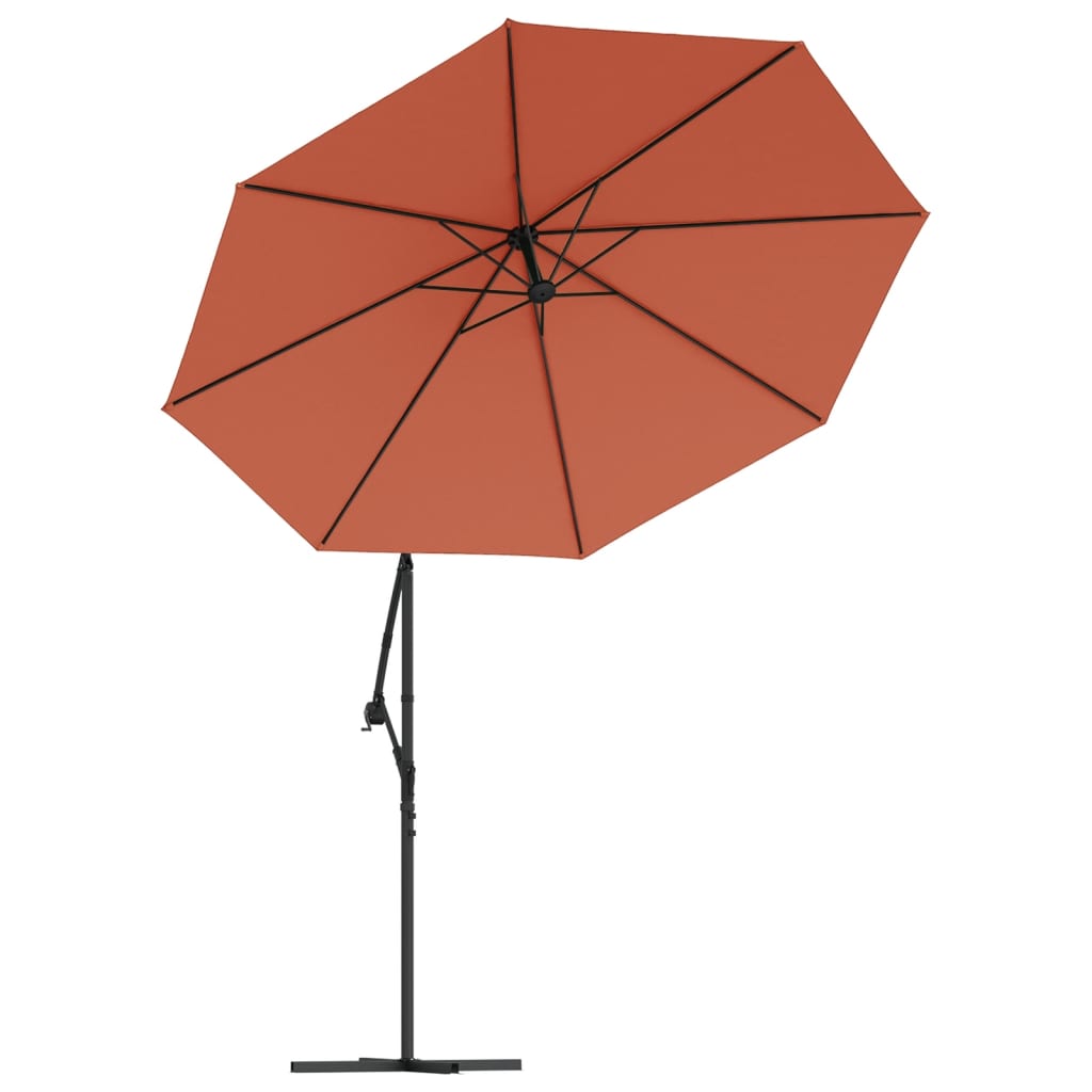 vidaXL Tissu de remplacement pour parasol déporté Terre cuite 350 cm