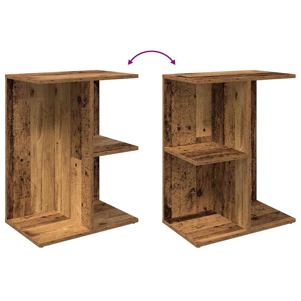 vidaXL Tables de chevet 2 pcs vieux bois 46,5x29x61 cm bois ingénierie