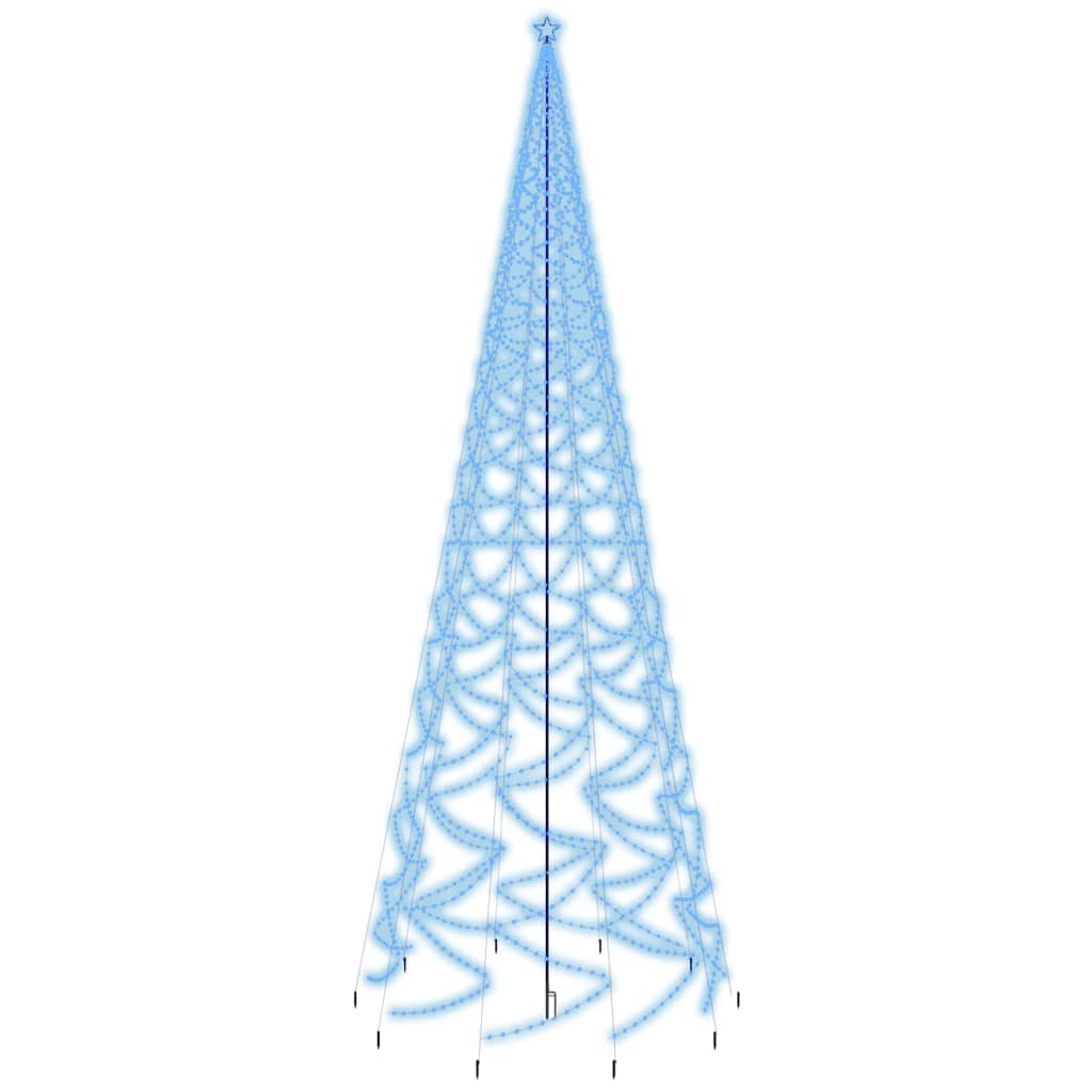 vidaXL Sapin de Noël avec piquet 3000 LED Bleues 800 cm