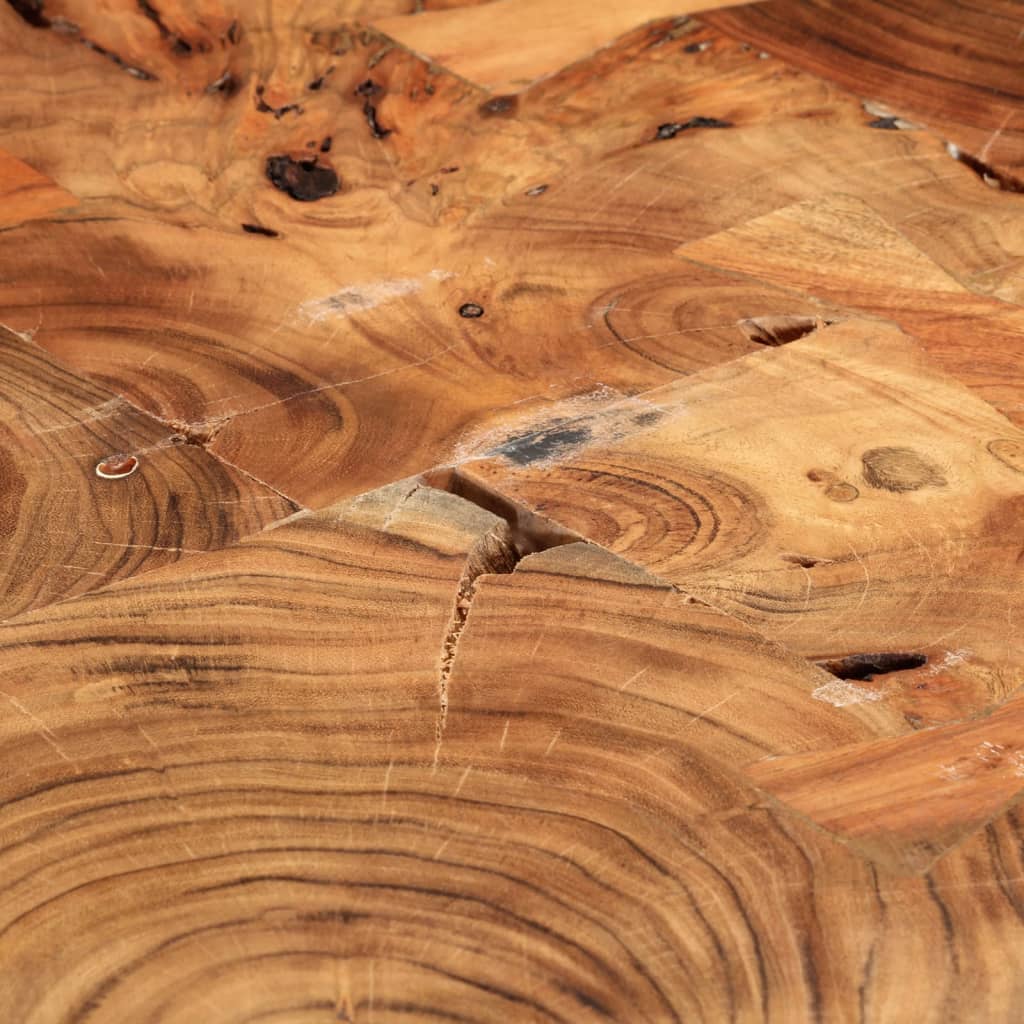 vidaXL Table basse Bois d'acacia massif (55-60) x 40 cm