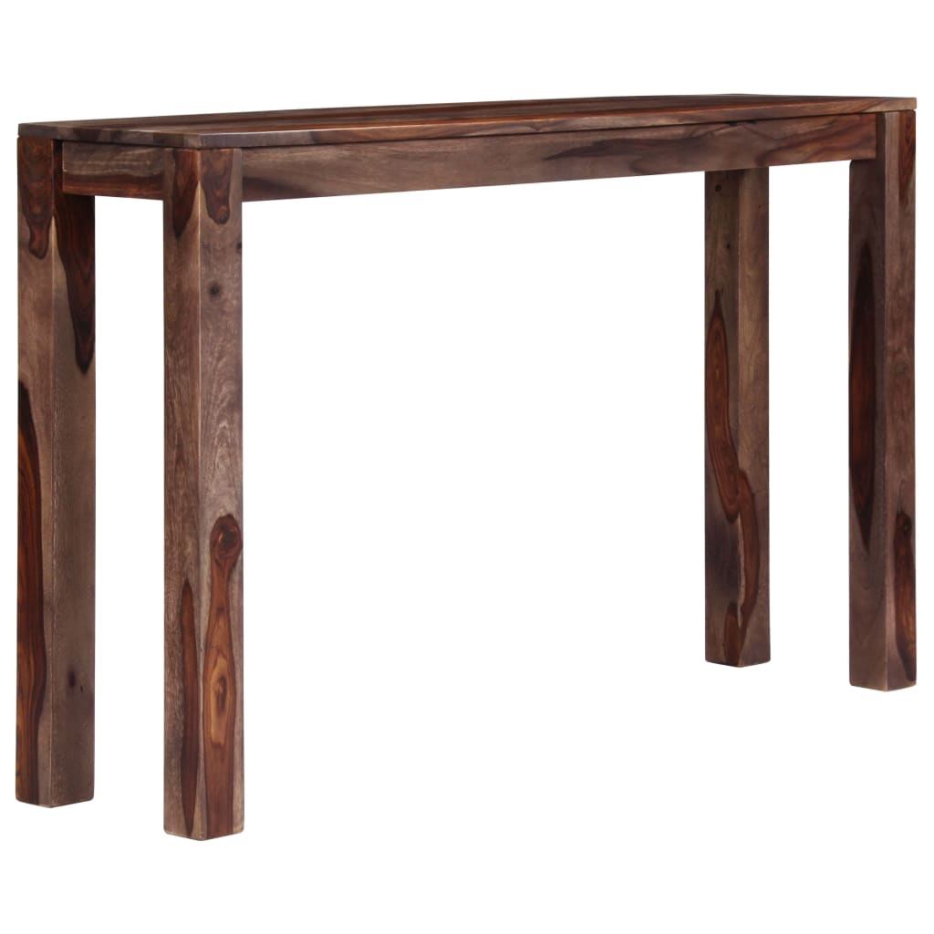 vidaXL Table console Gris 120x30x76 cm Bois de Sesham massif